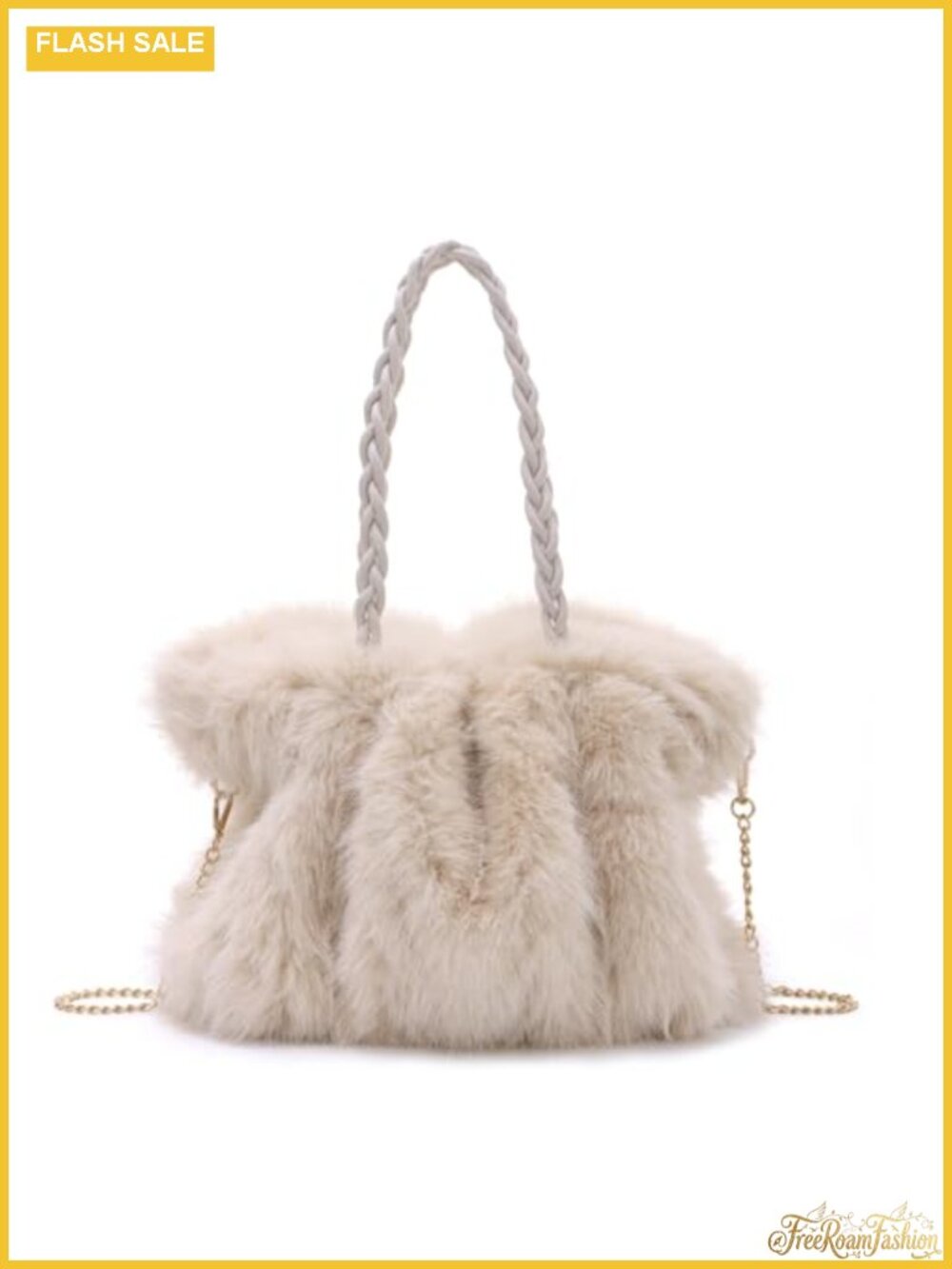 Women's Fluffy Faux Fur Handbag Winter Warm Fuzzy Crossbody Shoulder Bag Tote